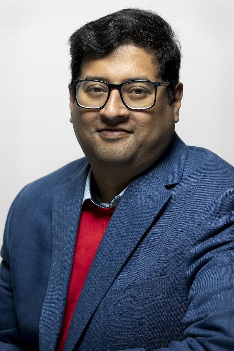 BIOINFORMATICS — Aranyak Goswami joined the Arkansas Agricultural Experiment Station as an assistant professor in April to boost research in three departments using bioinformatics. (U of A System Division of Agriculture photo by Paden Johnson)